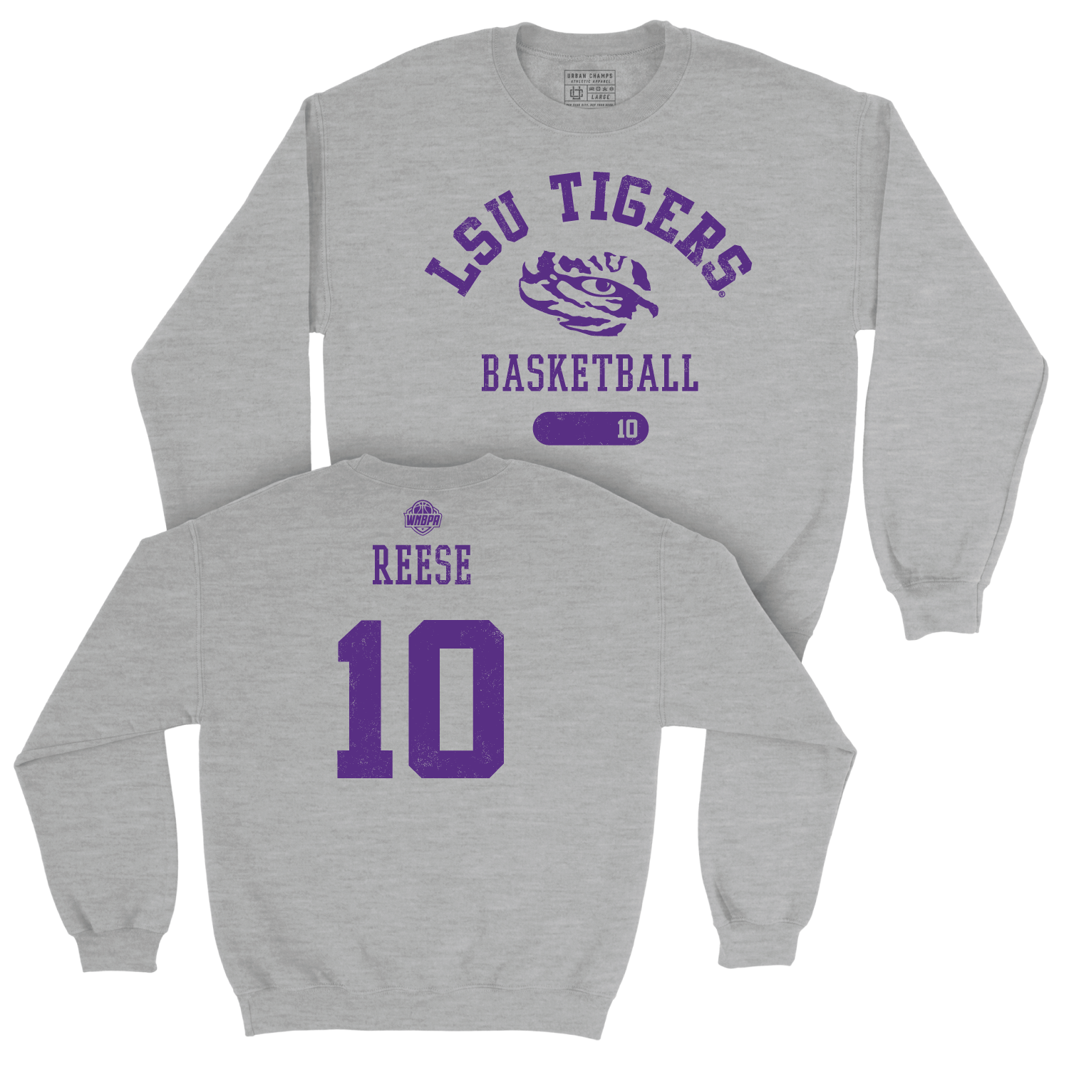 LSU Women's Basketball Sport Grey Varsity Crew - Angel Reese