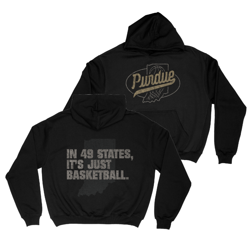 "In 49 States It's Just Basketball" Black Hoodie