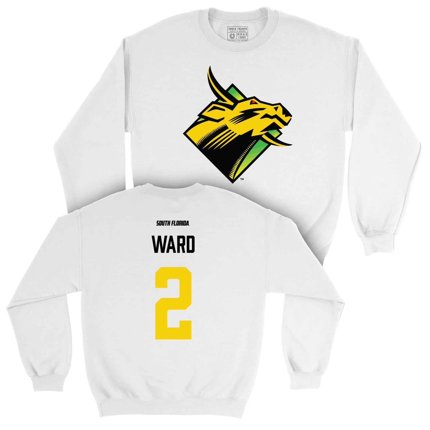 USF Football Robo Bull White Crew - Tavin Ward – NIL Store